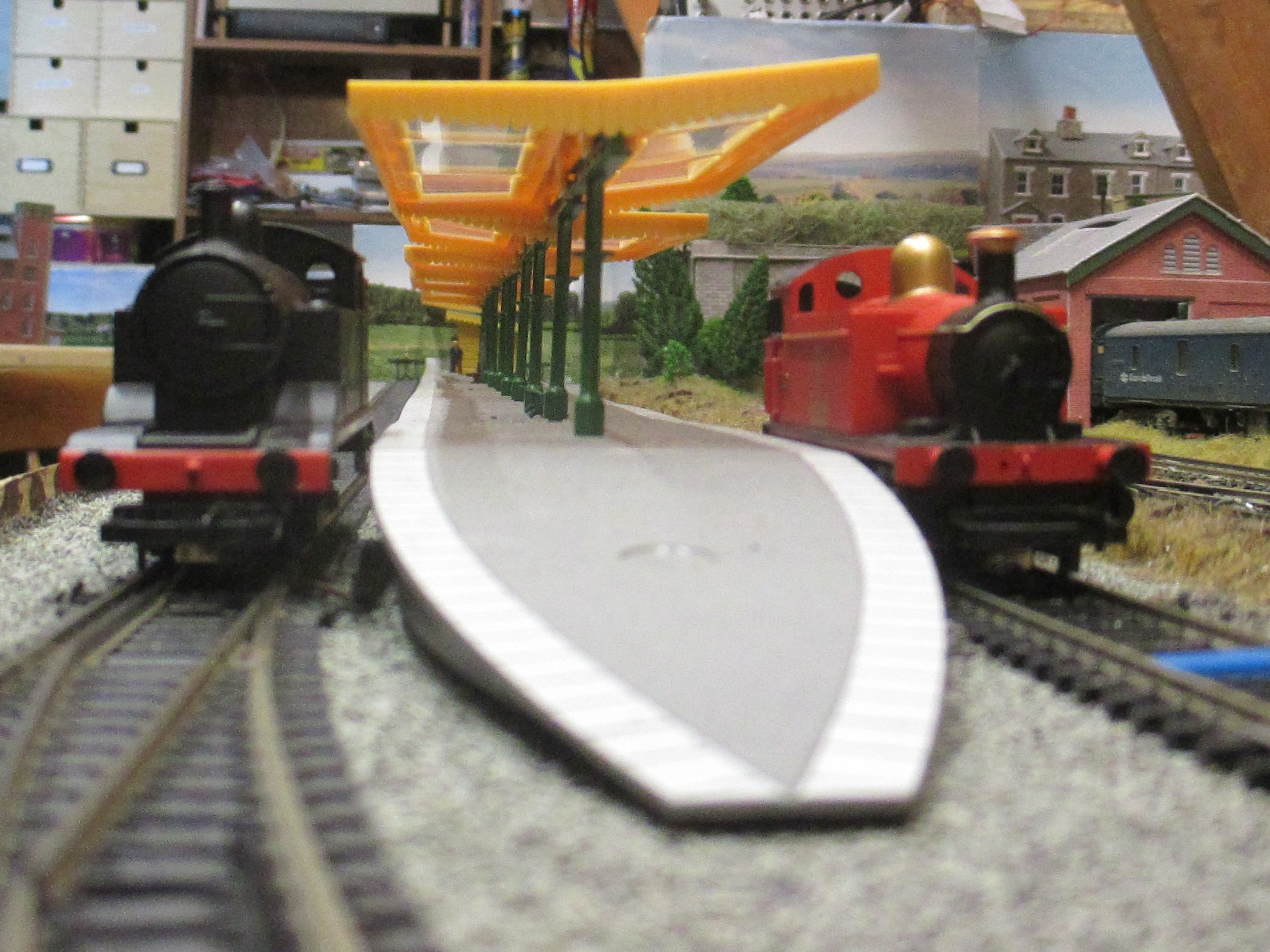 Trains at a platform